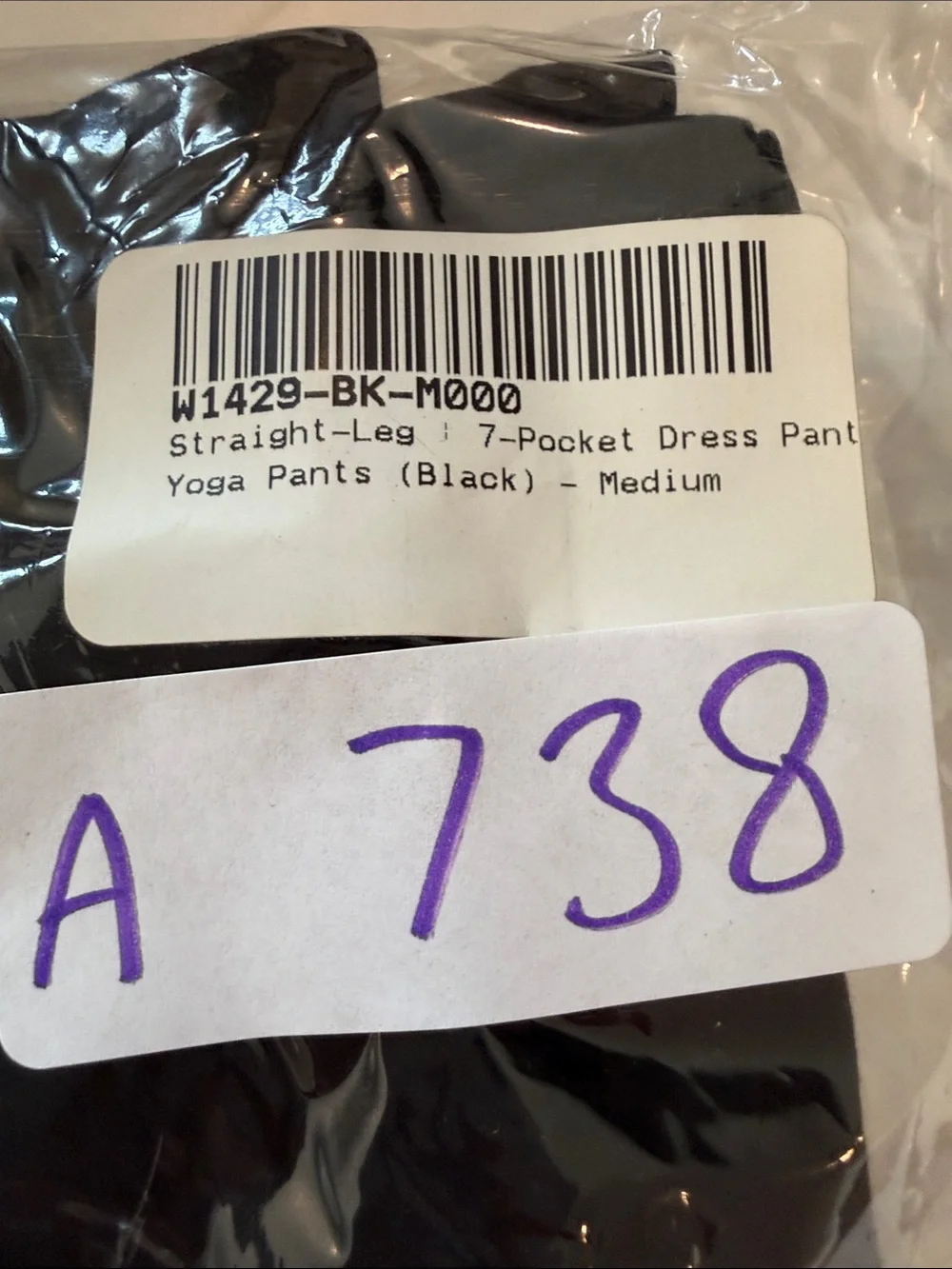 New Betabrand Black Straight 7 Pocket Dress Pant Yoga Pants Medium